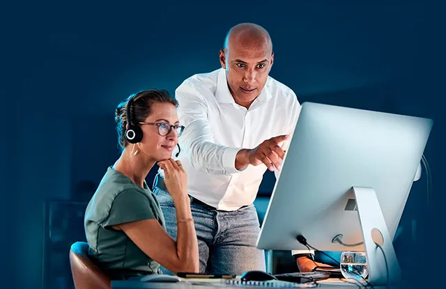 Orion team providing IT support and solutions for businesses of all sizes