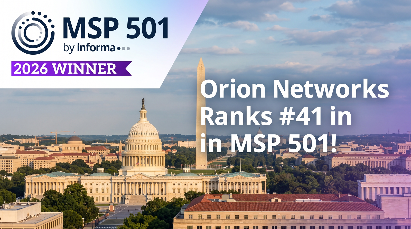 Orion Networks Ranked on the 2026 MSP 501 – The IT Industry’s Most Prestigious List of Global Managed Service Providers